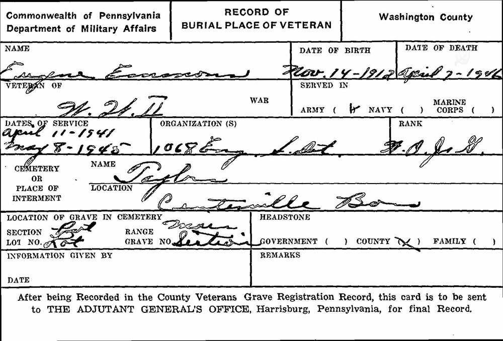 veteran burial